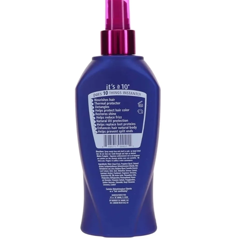 It’s a 10 Miracle Leave-In Hair Treatment 10 oz Anti-Frizz Detangler Shine